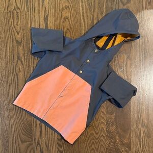 Fairechild Raincoat - Navy and Pink